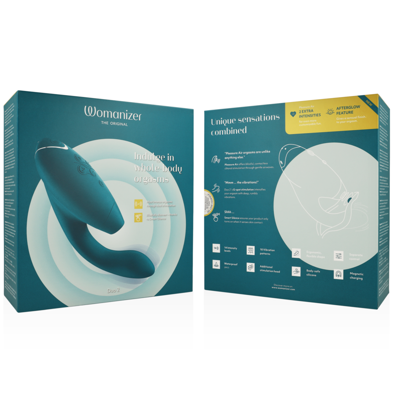 Womanizer Duo 2 - Dual-Stimulation Rabbit Vibrator, Blue Petrol Secondary image