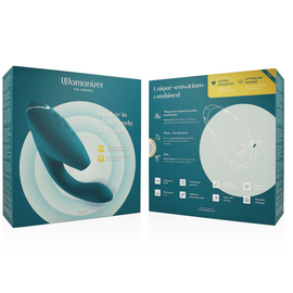 Additional view 2 of Womanizer Duo 2 - Dual-Stimulation Rabbit Vibrator, Blue Petrol