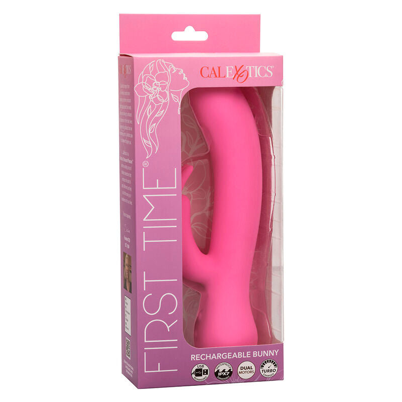 CalExotics First Time - Rechargeable Rabbit Vibrator, Pink Main image