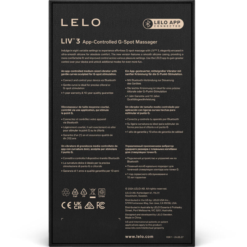 Additional view 2 of LELO Liv™ 3 - App-Connected G-Spot Vibrator, Violet
