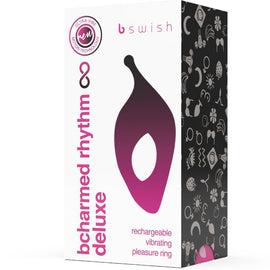 B Swish Bcharmed Rhythm Infinite Deluxe - Vibrating Performance Ring, Black