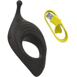 Additional view 3 of B Swish Bcharmed Rhythm Infinite Deluxe - Vibrating Performance Ring, Black