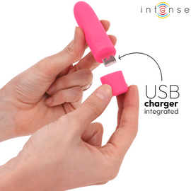 Additional view 7 of Intense Symone - USB Rechargeable Bullet Vibrator, Pink