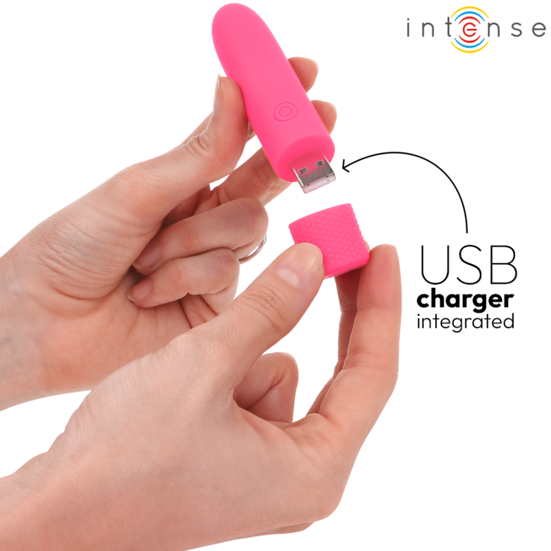 Additional view 7 of Intense Symone - USB Rechargeable Bullet Vibrator, Pink