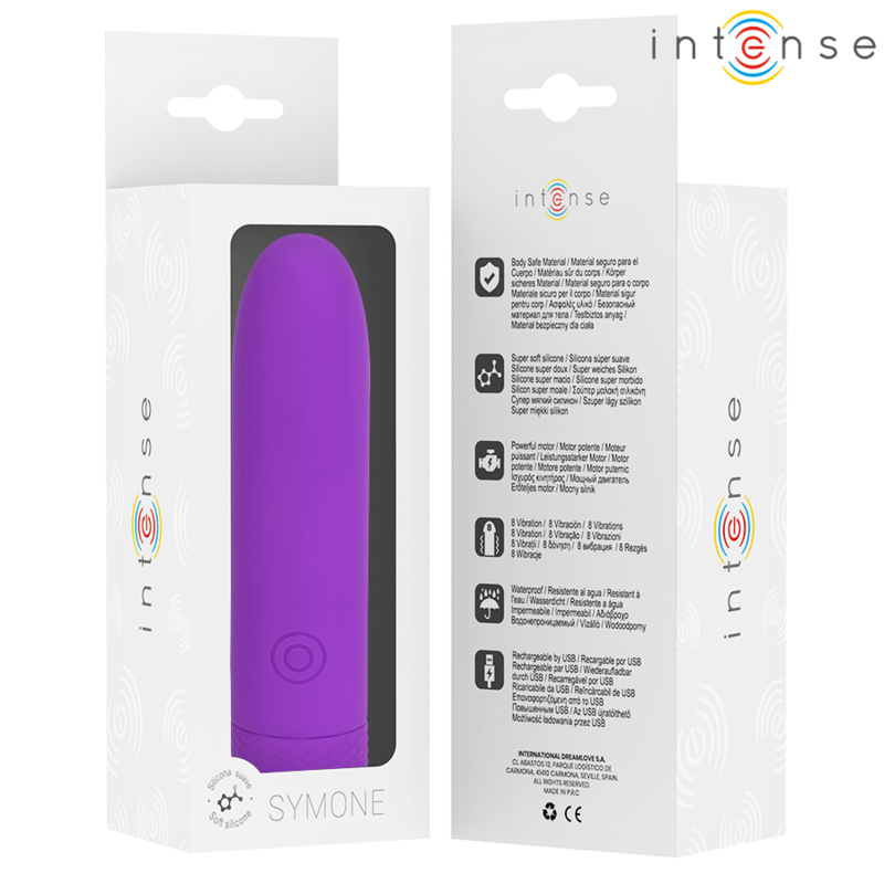 Additional view 2 of Intense Symone - USB Rechargeable Bullet Vibrator, Purple