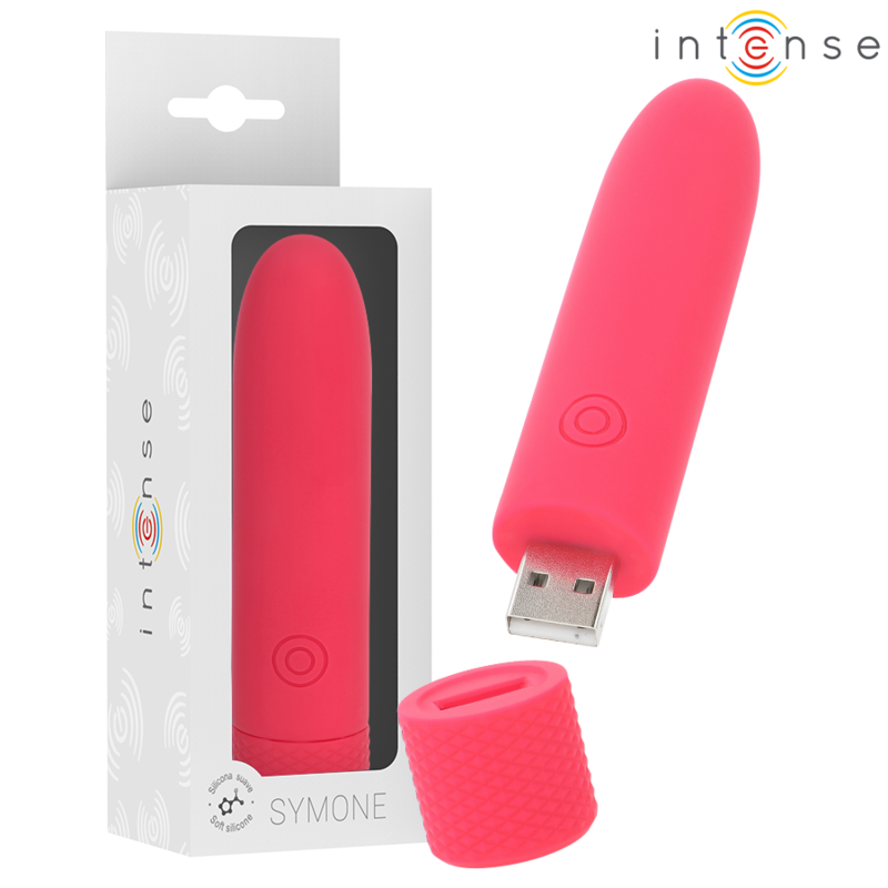Intense Symone - USB Rechargeable Bullet Vibrator, Red
