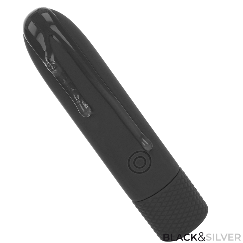 Additional view 4 of Black&Silver Geri - USB Rechargeable Bullet Vibrator, Black