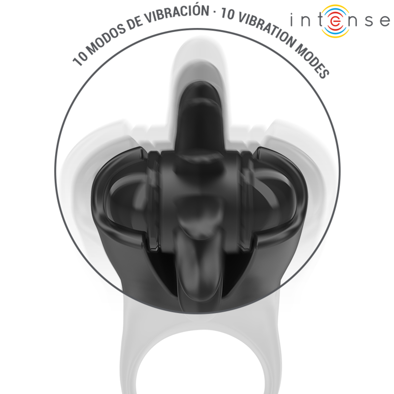 Additional view 3 of Intense Mabel - Vibrating Performance Ring, Black