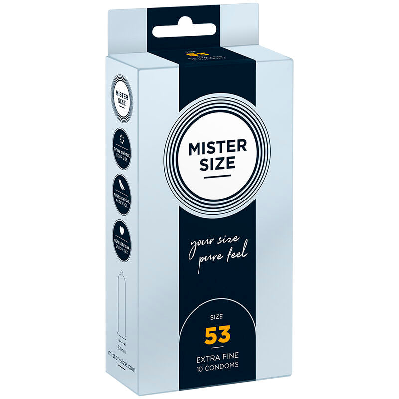 Mister Size M 53 mm - Condoms, 10 Pack