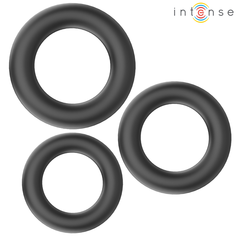 Intense Hugh 3 - Silicone Performance Rings, Black