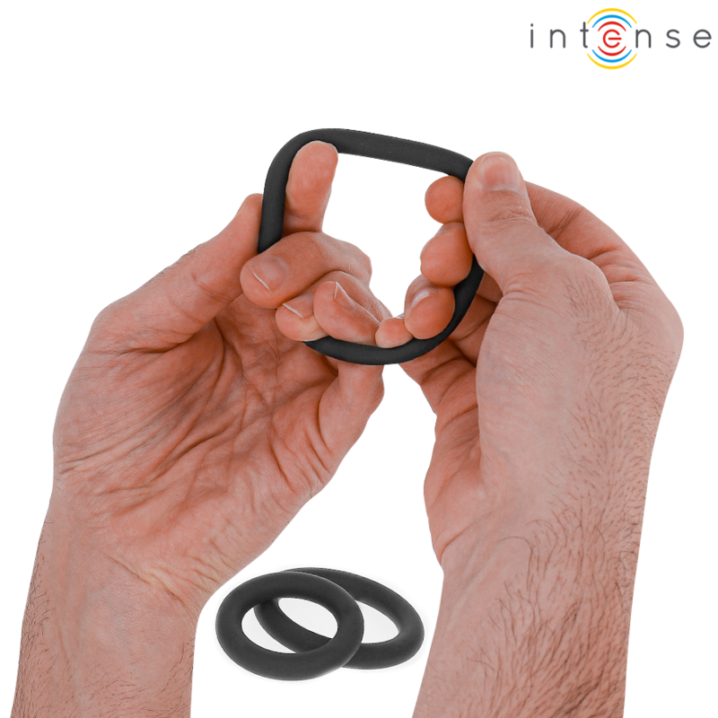 Additional view 3 of Intense Hugh 3 - Silicone Performance Rings, Black