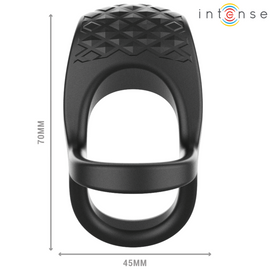 Additional view 3 of Intense Alex - Double Vibrating Performance Ring, Black