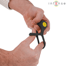 Additional view 5 of Intense Alex - Double Vibrating Performance Ring, Black