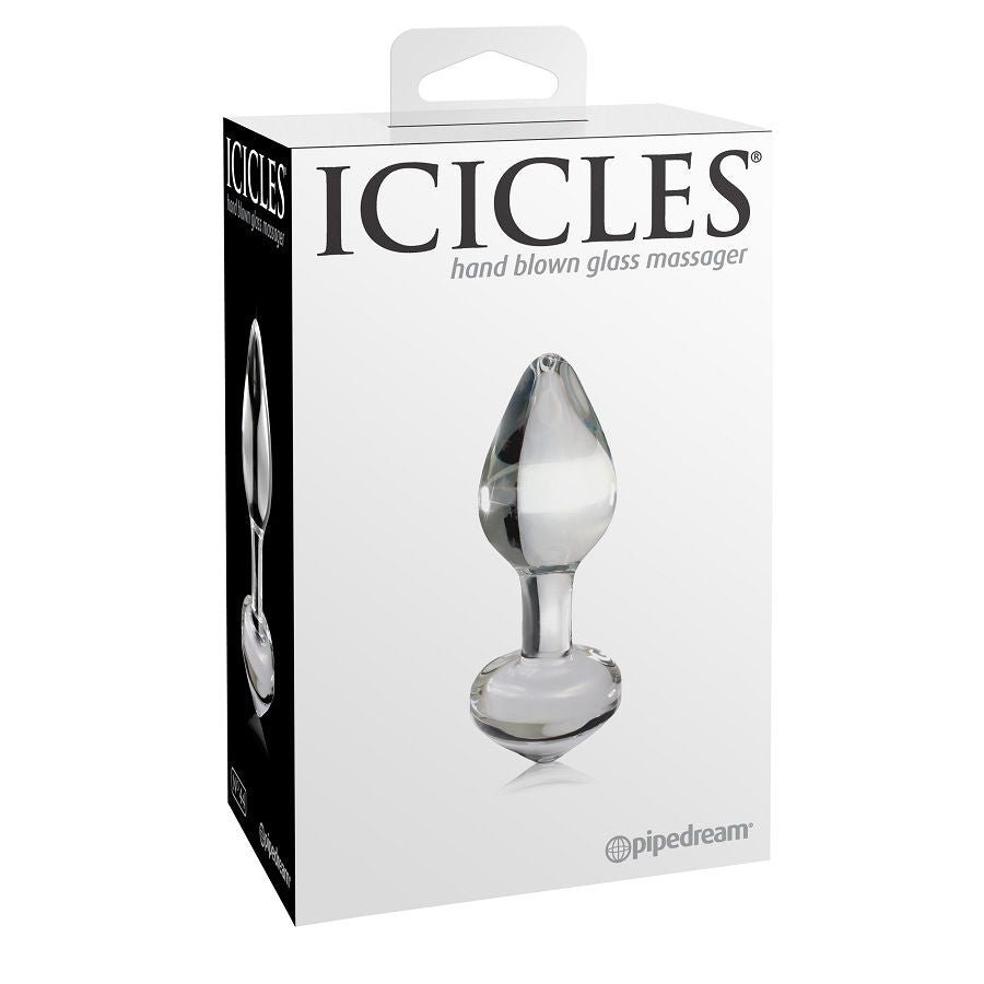 Icicles No. 44 - Glass Anal Plug, Transparent