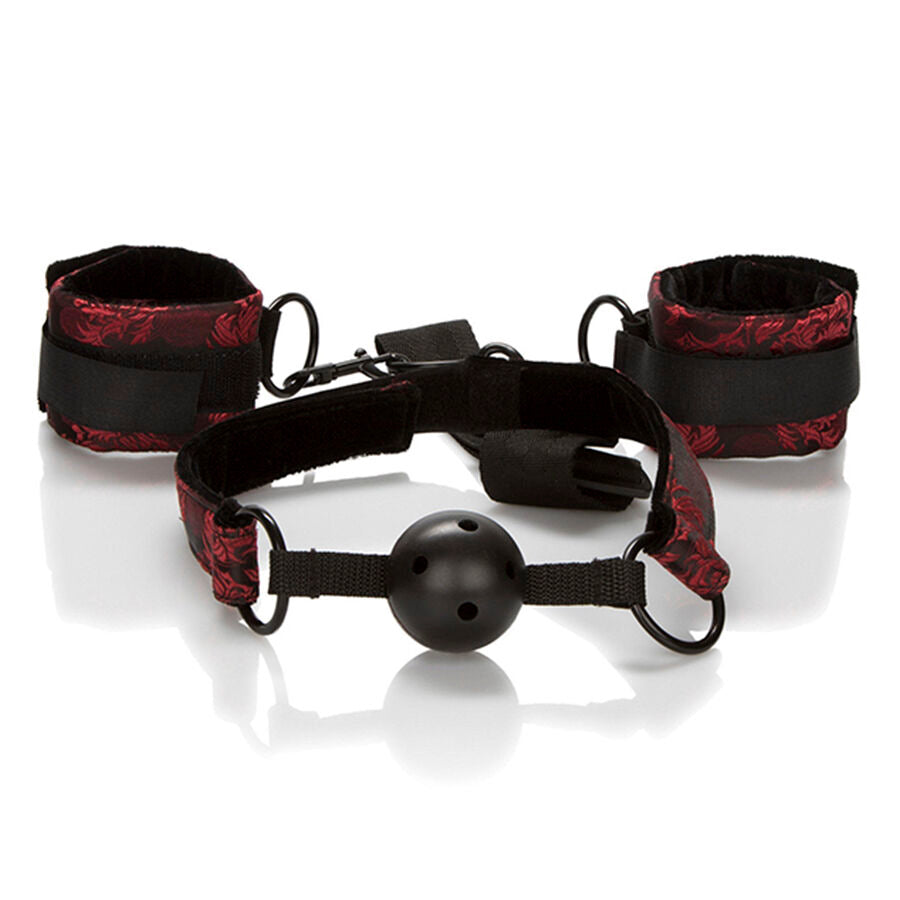 CalExotics Scandal - Breathable Ball Gag & Handcuffs Set Secondary image