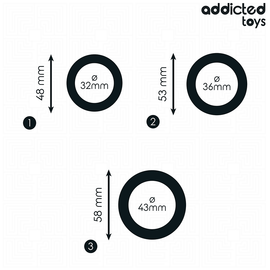 Additional view 4 of Addicted Toys Model 1 - Silicone Ring Set