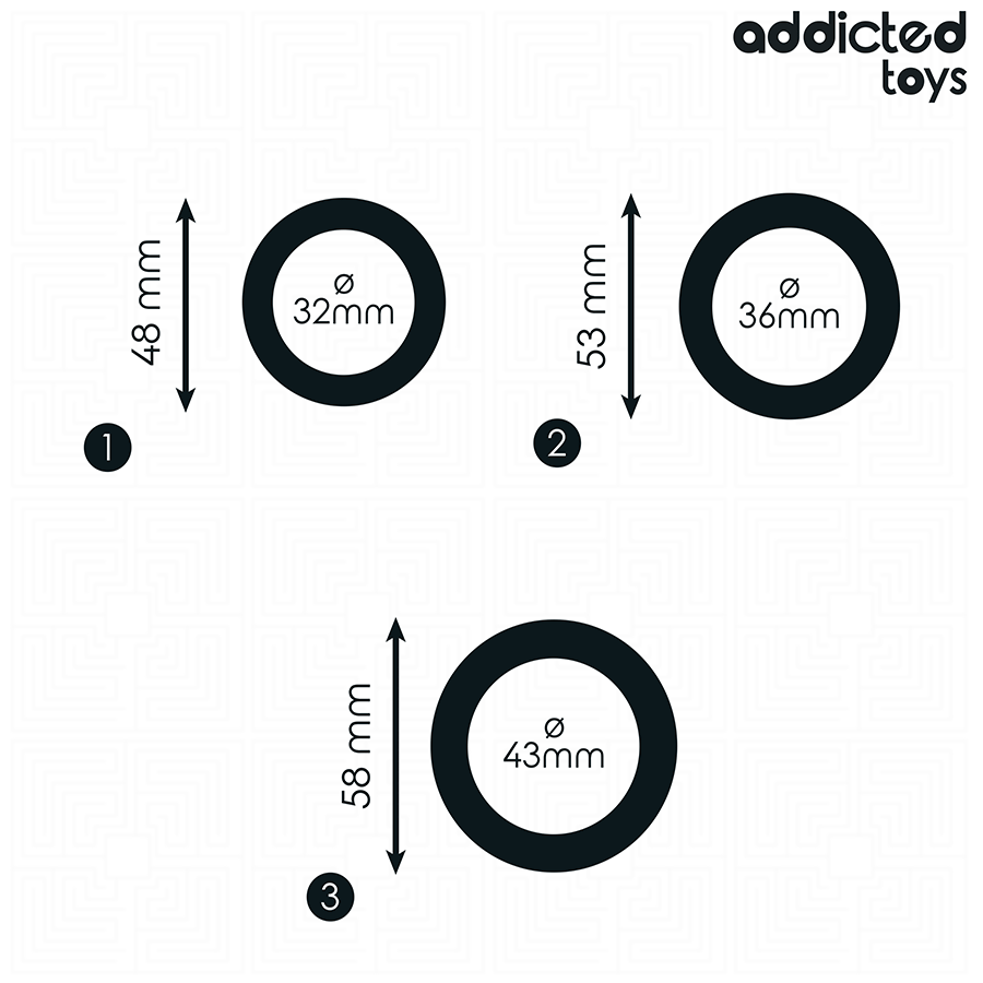 Additional view 4 of Addicted Toys Model 1 - Silicone Ring Set