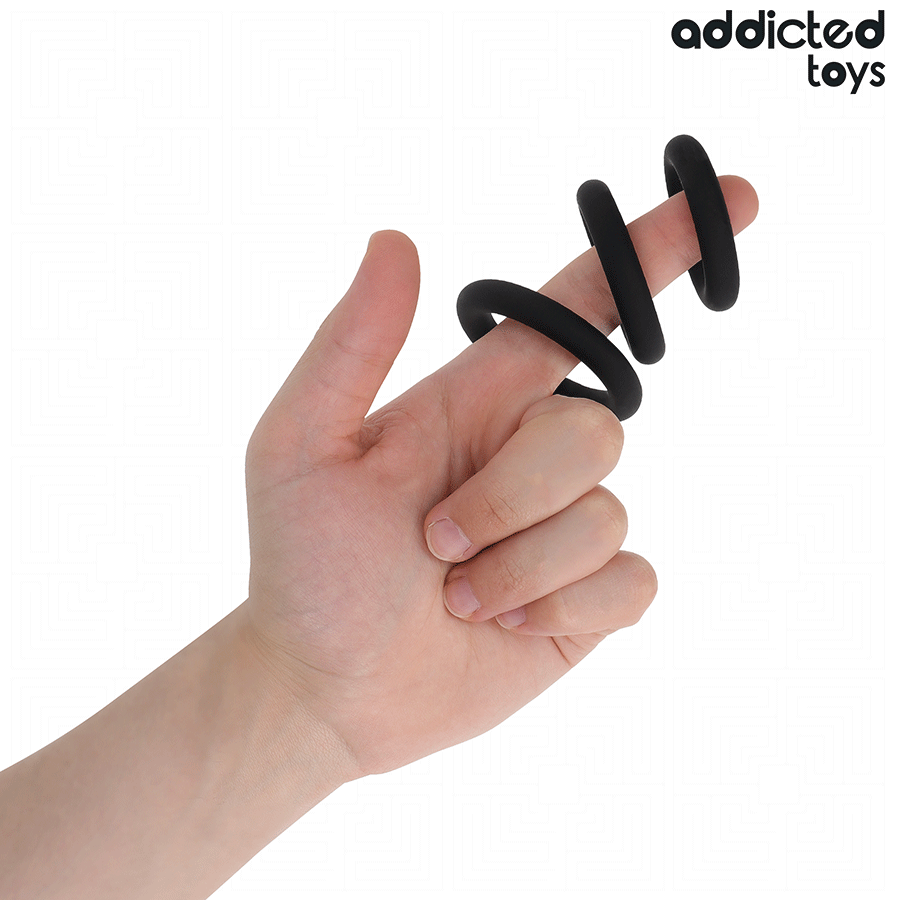 Additional view 5 of Addicted Toys Model 1 - Silicone Ring Set