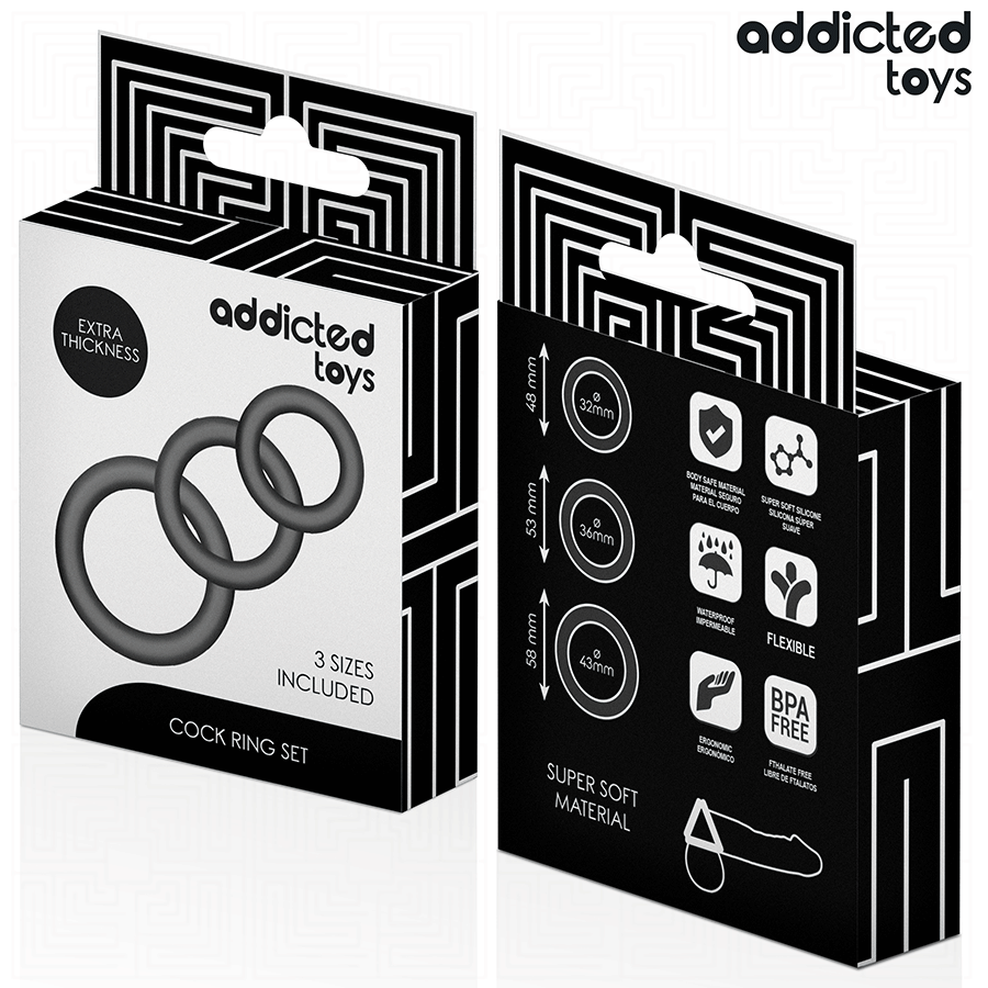 Addicted Toys Model 1 - Silicone Ring Set Secondary image