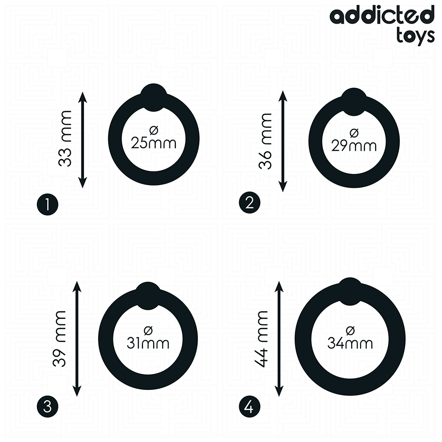 Additional view 4 of Addicted Toys - Pressure Silicone Rings Set