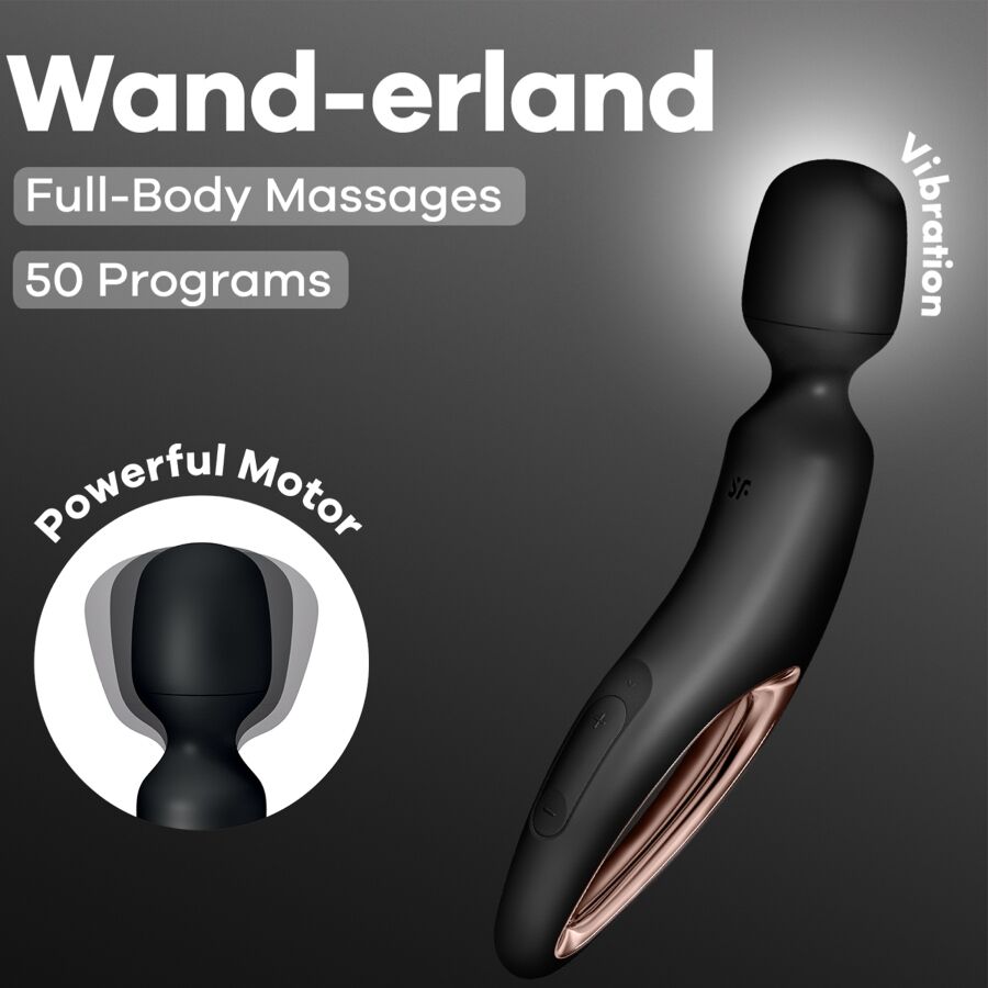 Additional view 6 of Satisfyer Wand Erland - Wand Massager, Black