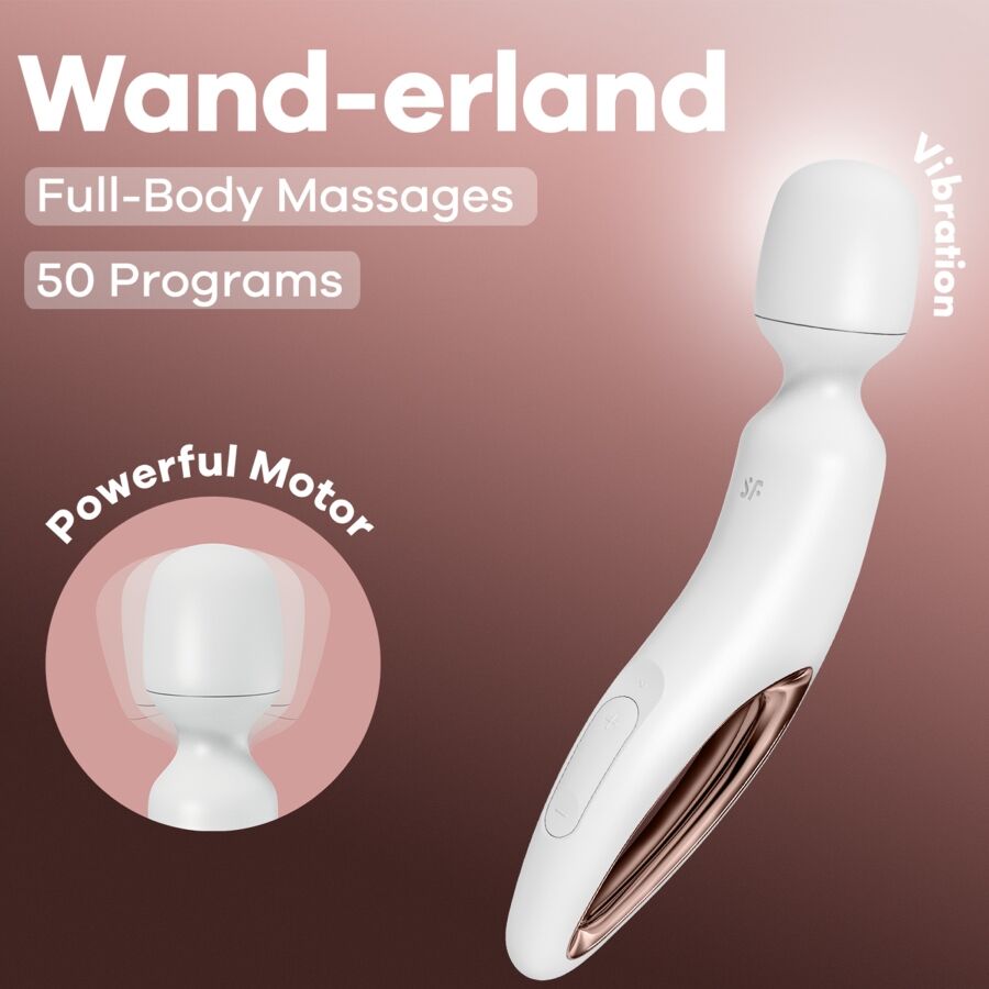 Additional view 6 of Satisfyer Wand Erland - Wand Massager, White