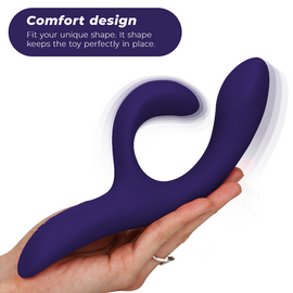 Additional view 5 of We-Vibe Nova 2 - App-Controlled Rabbit Vibrator, Midnight Blue