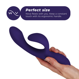 Additional view 7 of We-Vibe Nova 2 - App-Controlled Rabbit Vibrator, Midnight Blue