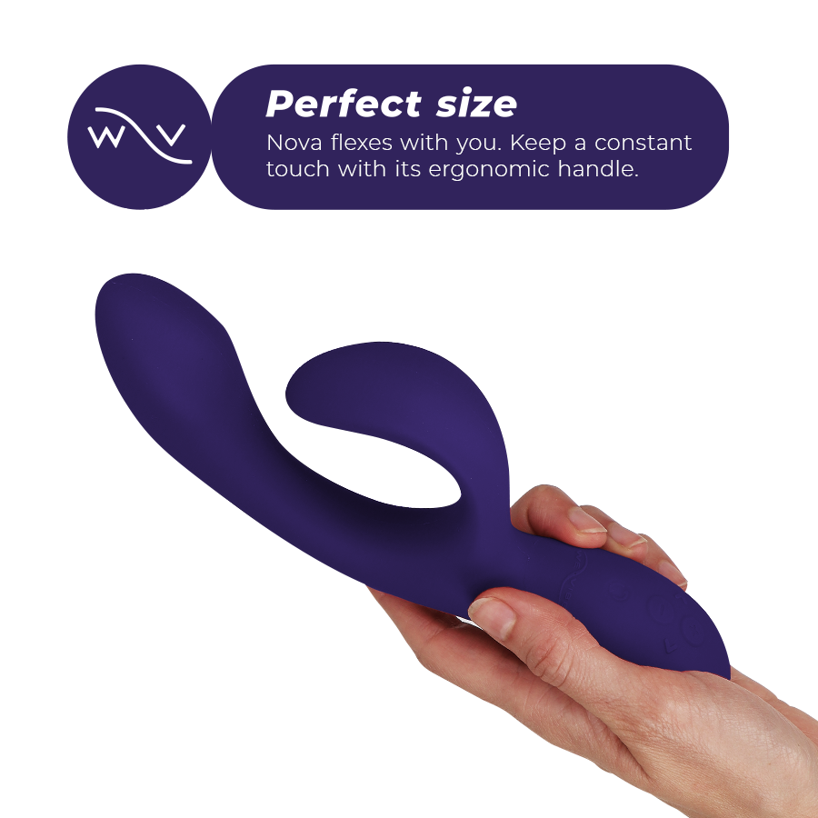 Additional view 7 of We-Vibe Nova 2 - App-Controlled Rabbit Vibrator, Midnight Blue