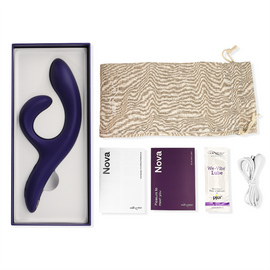 Additional view 3 of We-Vibe Nova 2 - App-Controlled Rabbit Vibrator, Midnight Blue