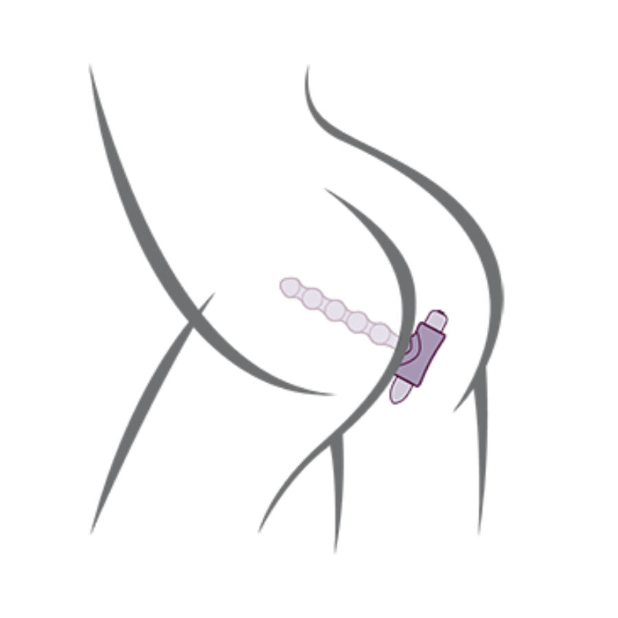 Additional view 7 of Rocks-Off Petite Sensations Pearls - Vibrating Anal Plug, Black