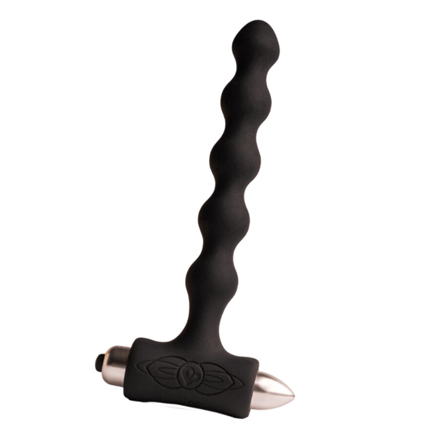 Rocks-Off Petite Sensations Pearls - Vibrating Anal Plug, Black Main image
