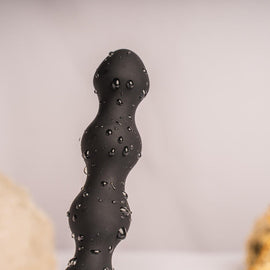 Additional view 3 of Rocks-Off Petite Sensations Pearls - Vibrating Anal Plug, Black