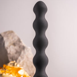 Additional view 4 of Rocks-Off Petite Sensations Pearls - Vibrating Anal Plug, Black