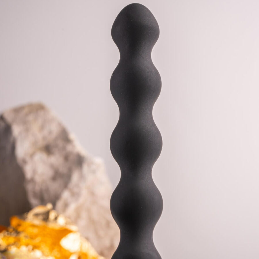 Additional view 4 of Rocks-Off Petite Sensations Pearls - Vibrating Anal Plug, Black