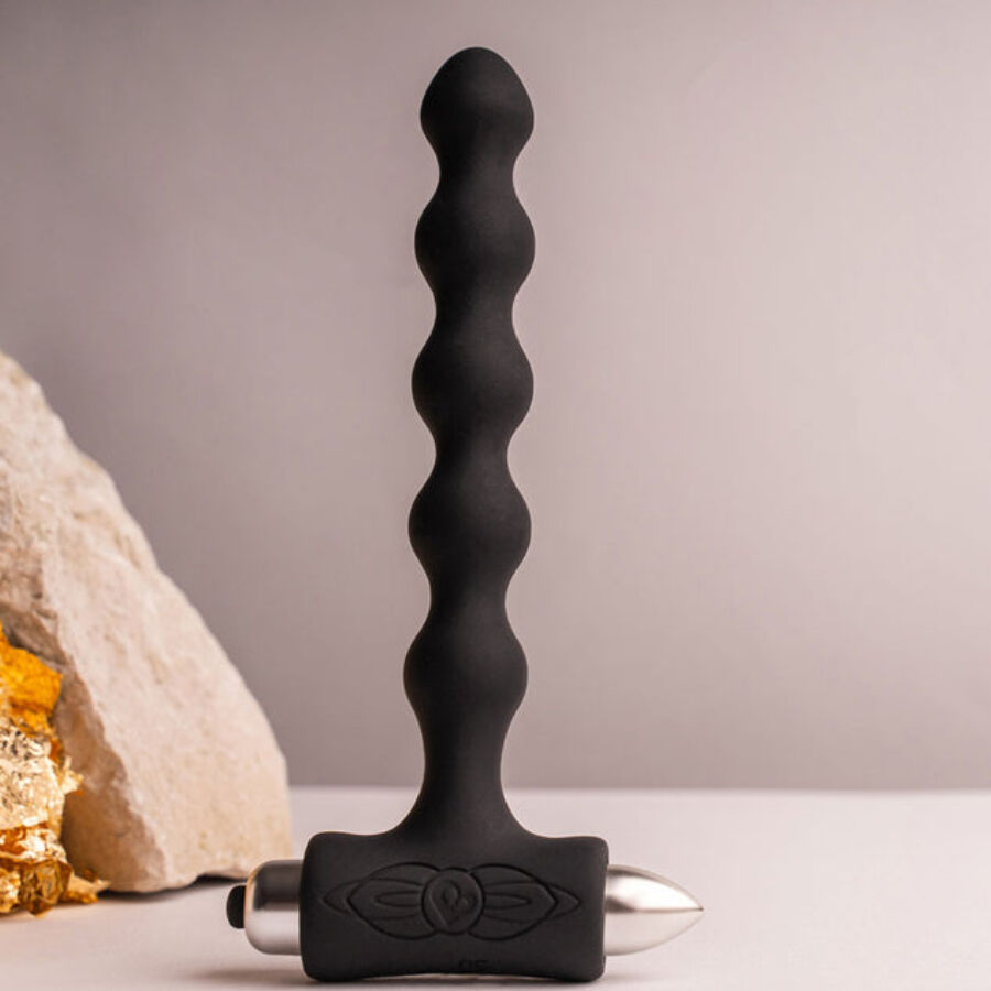 Additional view 5 of Rocks-Off Petite Sensations Pearls - Vibrating Anal Plug, Black