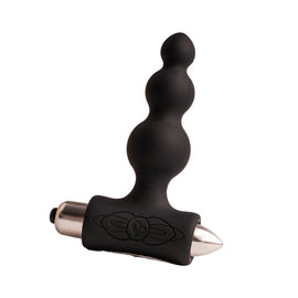 Additional view 3 of Rocks-Off Petite Sensations Bubbles - Vibrating Anal Plug, Black