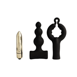Additional view 2 of Rocks-Off Petite Sensations Bubbles - Vibrating Anal Plug, Black