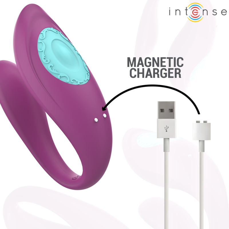 Additional view 8 of Intense Annie - Remote-Control U-Shaped Couples Vibrator, Purple