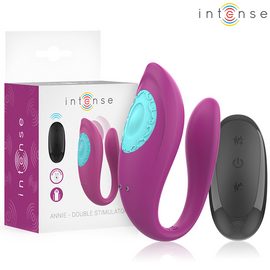 Intense Annie - Remote-Control U-Shaped Couples Vibrator, Purple