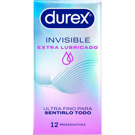 Durex Invisible Extra Lubricated - Condoms, 12 Pack