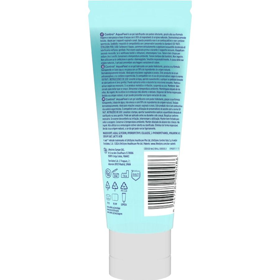 Additional view 2 of Control Aquafeel - Hyaluronic Lubricant, 80 ml