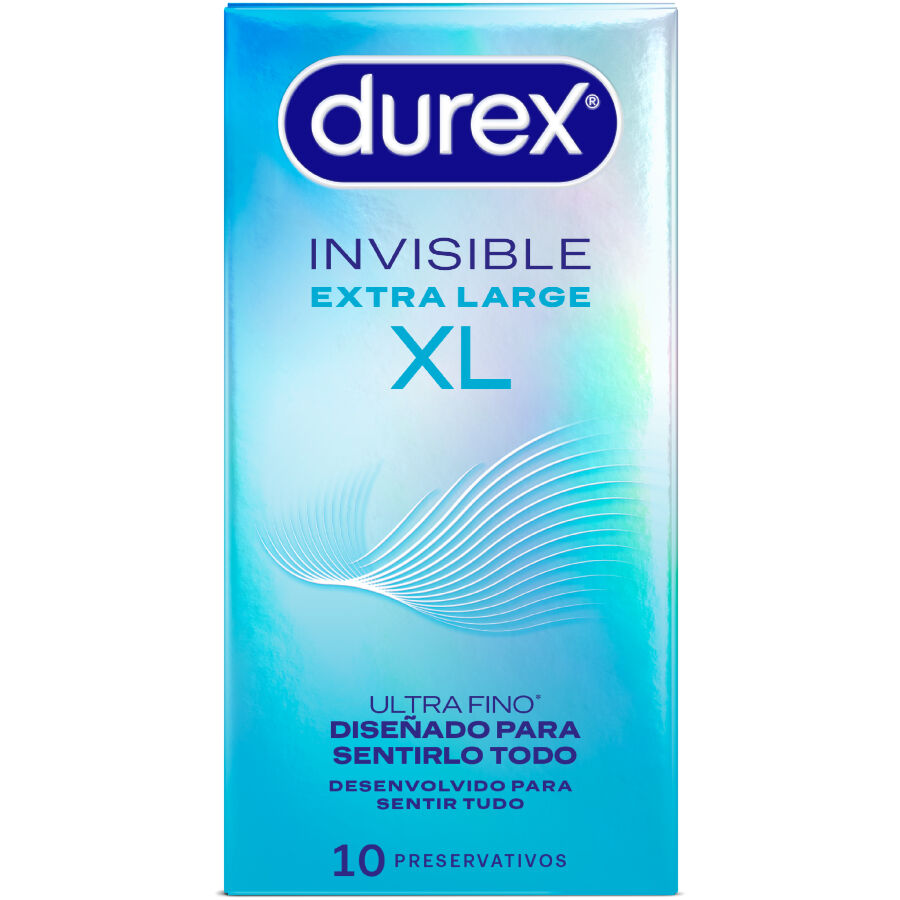 Durex Invisible XL - Condoms, 10 Pack