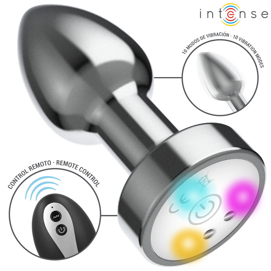 Additional view 3 of Intense LED Metal Anal Plug - Size M