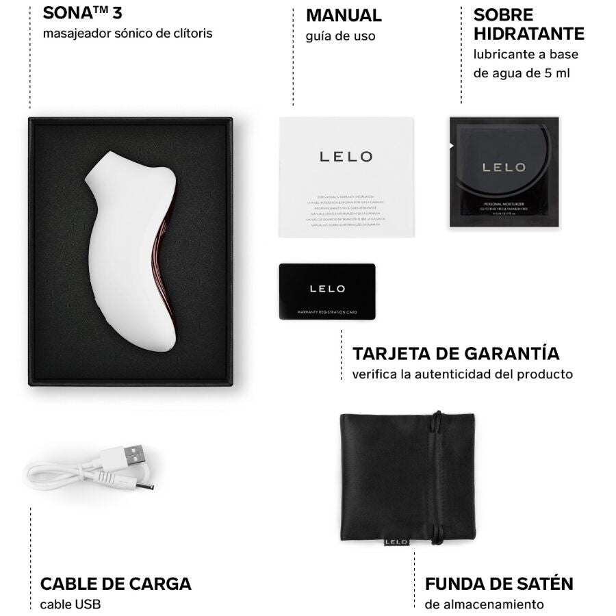 LELO Sona 3 - Sonic Clitoral Stimulator, Cream Secondary image