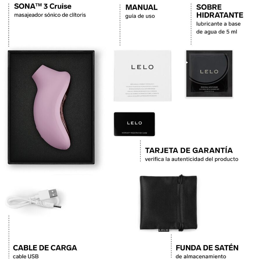 Additional view 3 of LELO Sona 3 Cruise - Sonic Clitoral Stimulator, Black