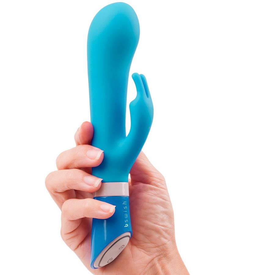 Additional view 4 of B Swish Bwild Deluxe Bunny - Rabbit Vibrator, Blue Lagoon
