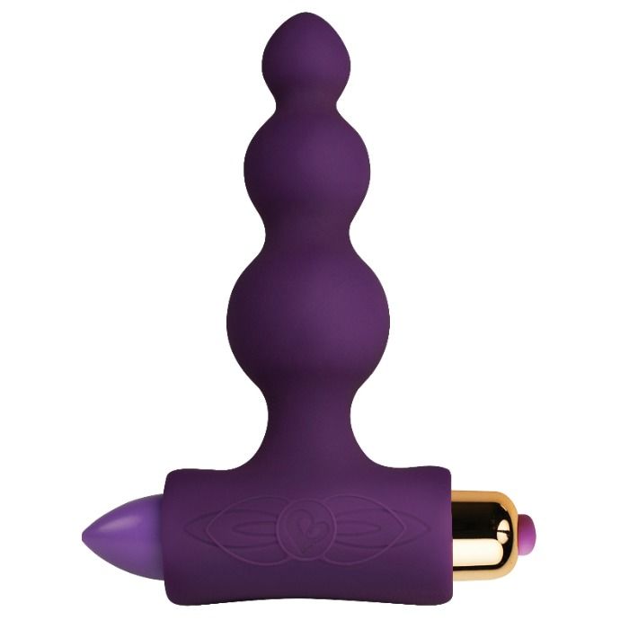 Rocks-Off Petite Bubbles - Vibrating Anal Plug, Lilac Secondary image