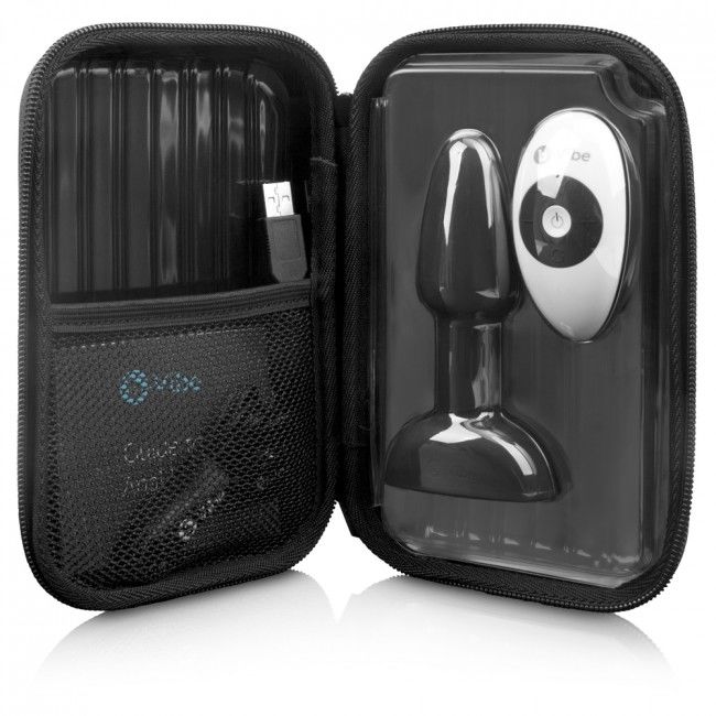 Additional view 4 of B-Vibe Rimming Petite - Remote-Control Anal Plug, Black