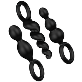 Additional view 2 of Satisfyer Anal Plugs Set - 3 Pieces, Black